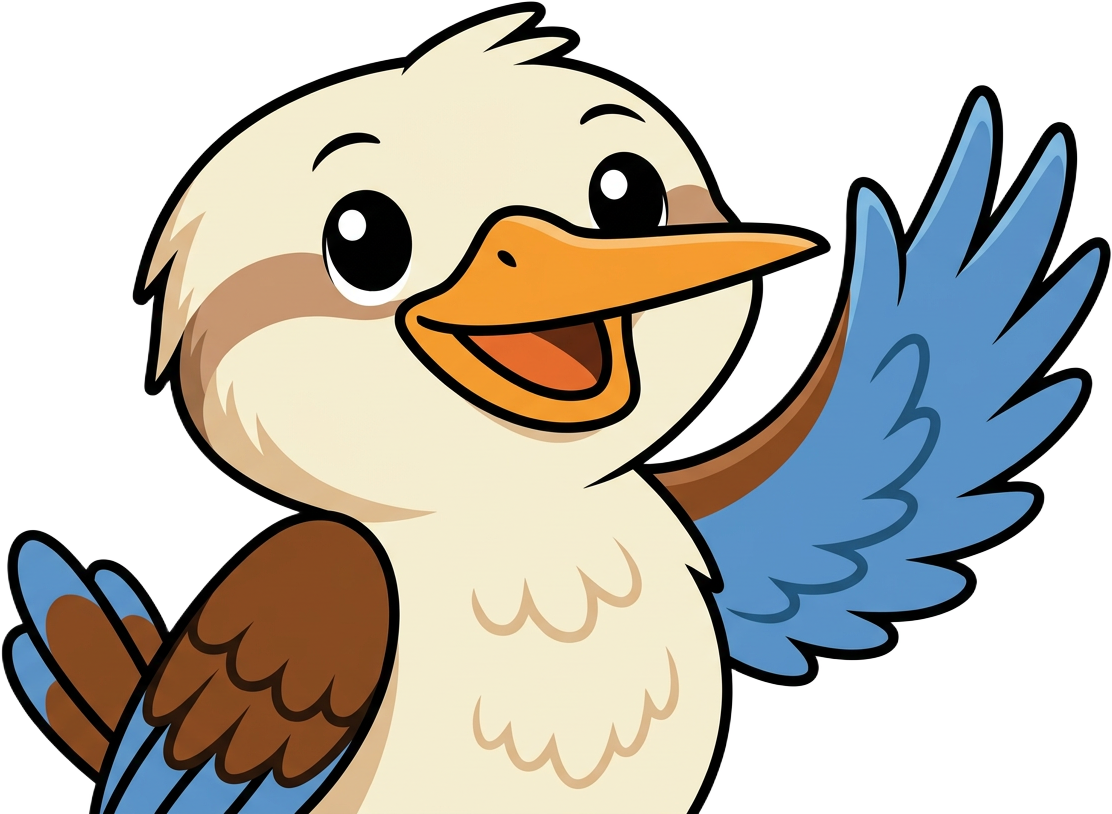 Kooka the kookaburra, the LitUp helper